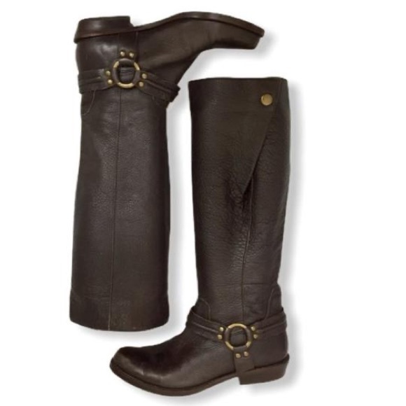 Franco Sarto Larriat Heeled Riding Boot in Brown